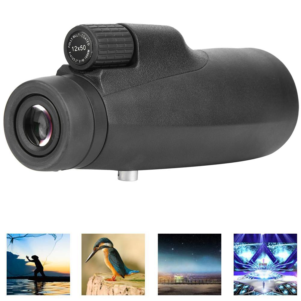 

12x50 Large Monocular Multiple Layer Coated Film BAK4 Telescope Water and Fog Proof less than br more than
