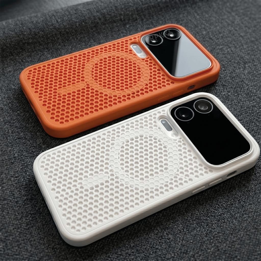 Honeycomb Mesh Heat Dissipation Magnetic Phone Case For Xiaomi Mi 17 Pro 17 Pro Max 15 14 13 Pro For Magsafe Hard PC Back Cover