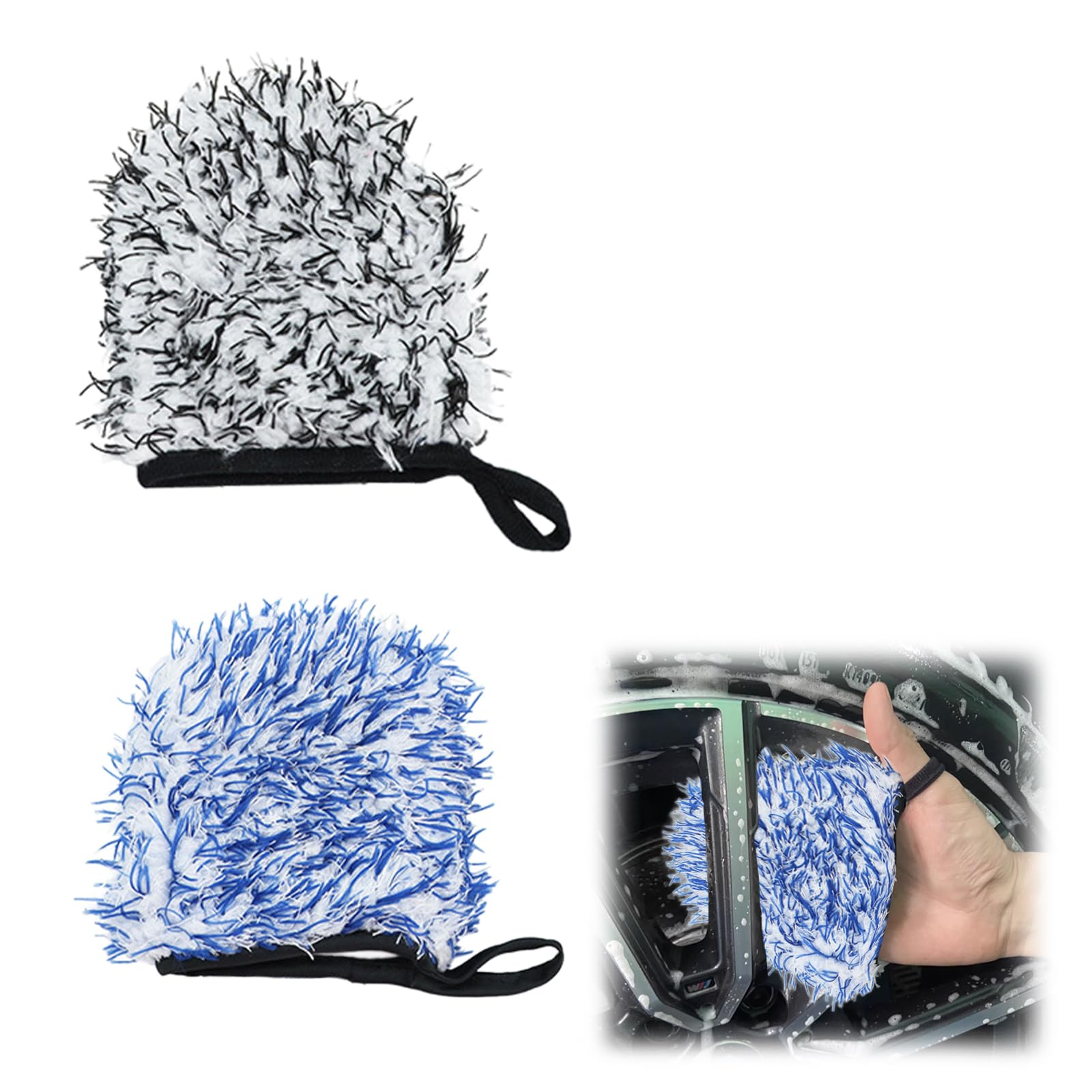 

Перчатки для автомойки Doyime, Варежка для автомойки (Набор из 2), Микрофибровая варежка для колес, Автомобиль