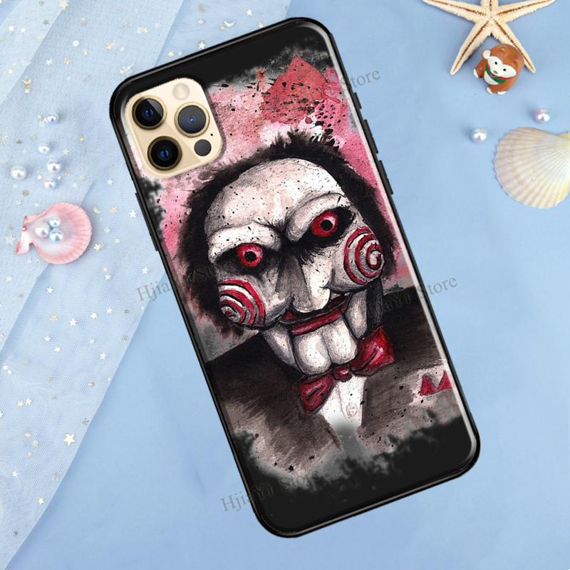 Saw Jigsaw Puppet Case For iPhone 13 Pro Max 12 Mini X XR XS Max SE 2020 8 7 Plus 11 Pro Max Phone Cover
