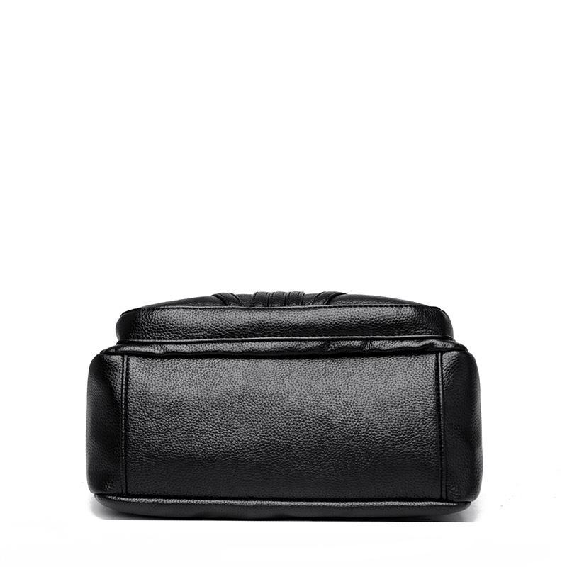 Кожаная сумка Женская сумка среднего возраста Сумка через плечо для матери чёрный — фото 14