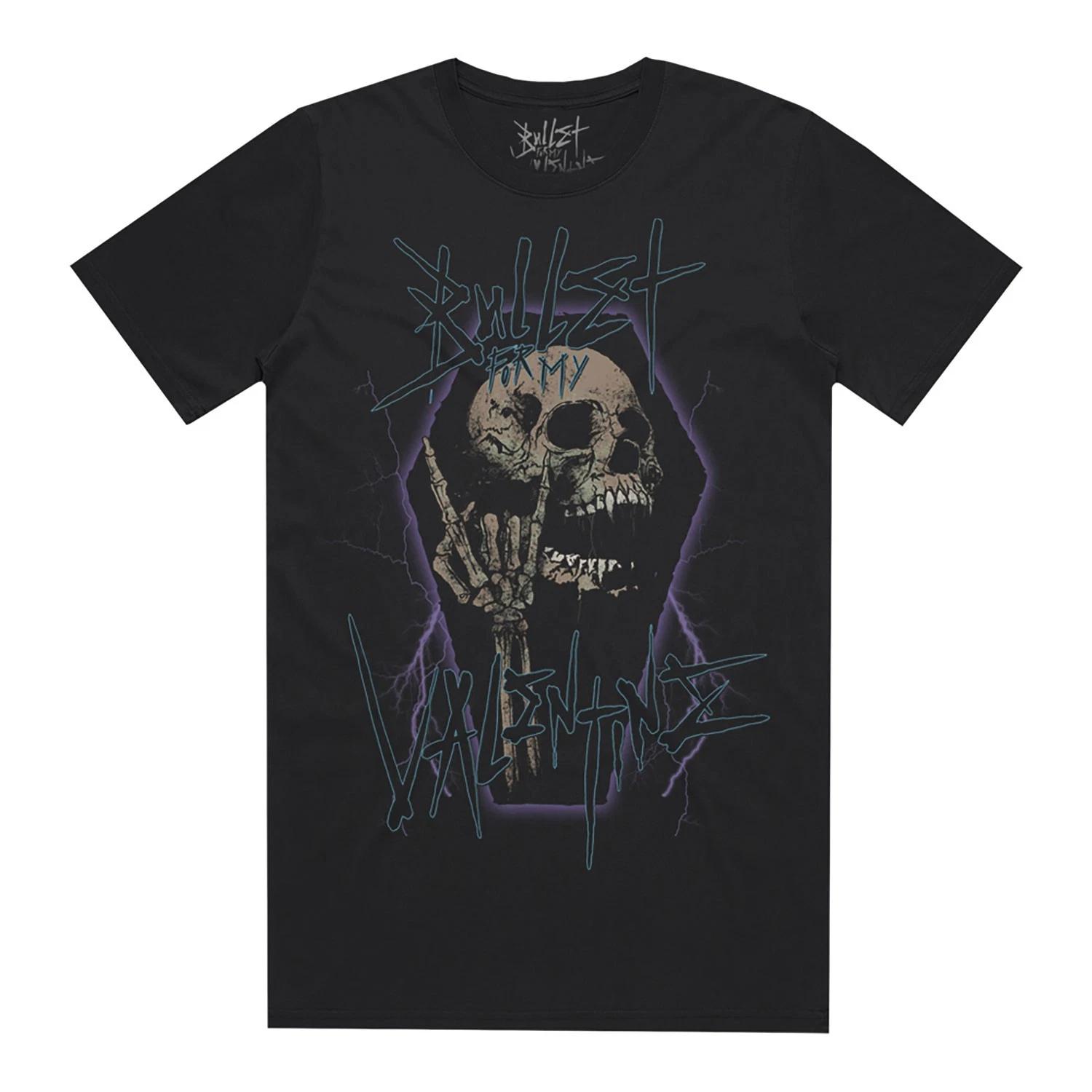 Men s Bullet For My Valentine Thrash Skull T-shirt Medium Black XXXXL