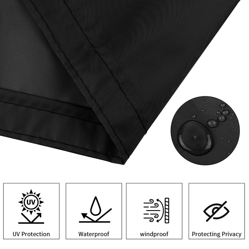 Waterproof Sun Shade Cloth for Outdoor Patio Pergola Shade Cover with Grommets Deck Shade Privacy Screen Balcony UV Protection