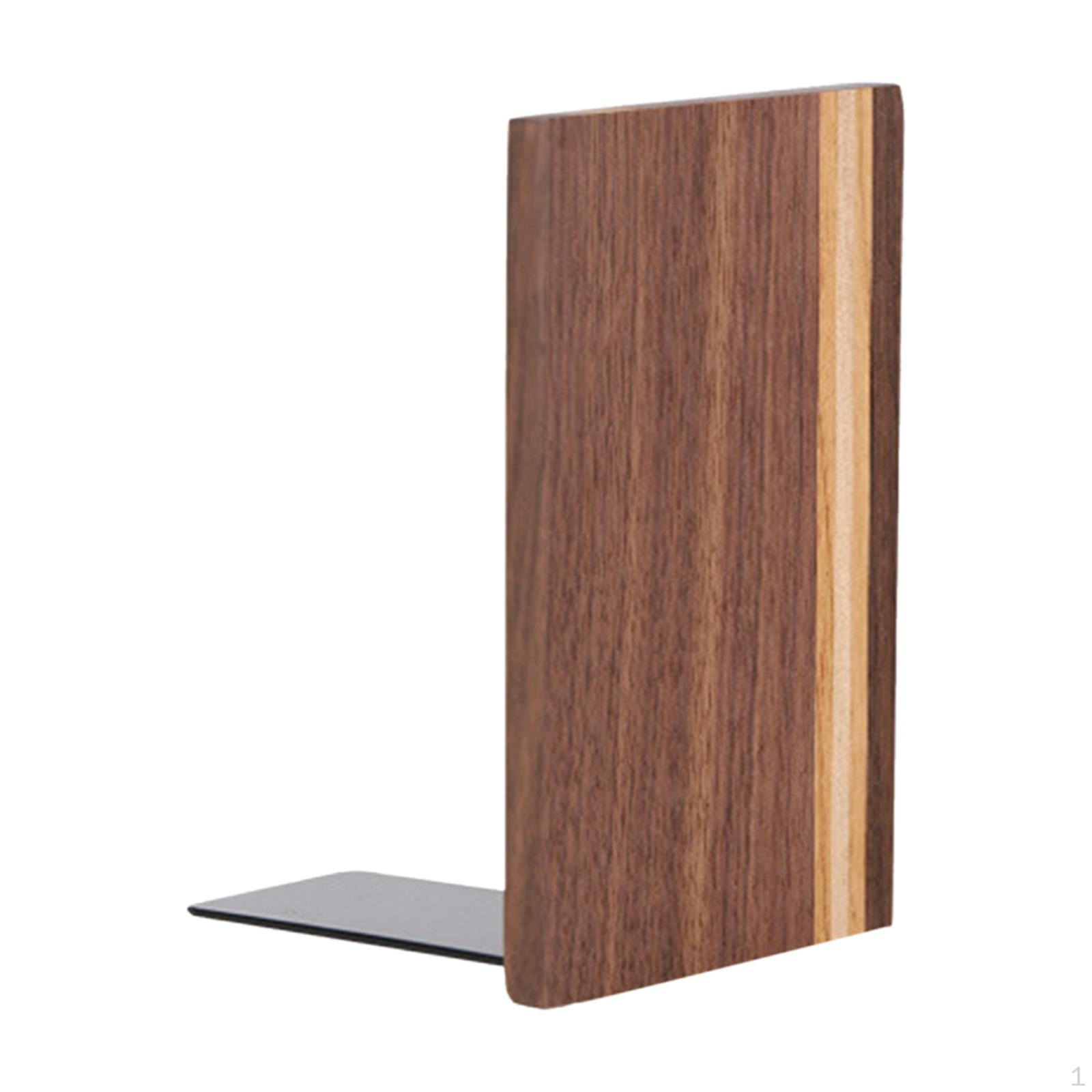 

Wooden Bookend Shelf Book Holder Decoration Vertical Creative Organiser Bookrack Books Stopper for