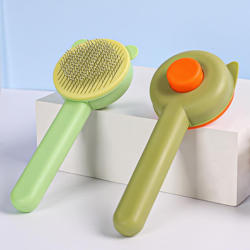 Bear head self-cleaning comb, spot color matching hair removal comb, universal comb for dogs and cats, hair removal comb for pets, hair comb