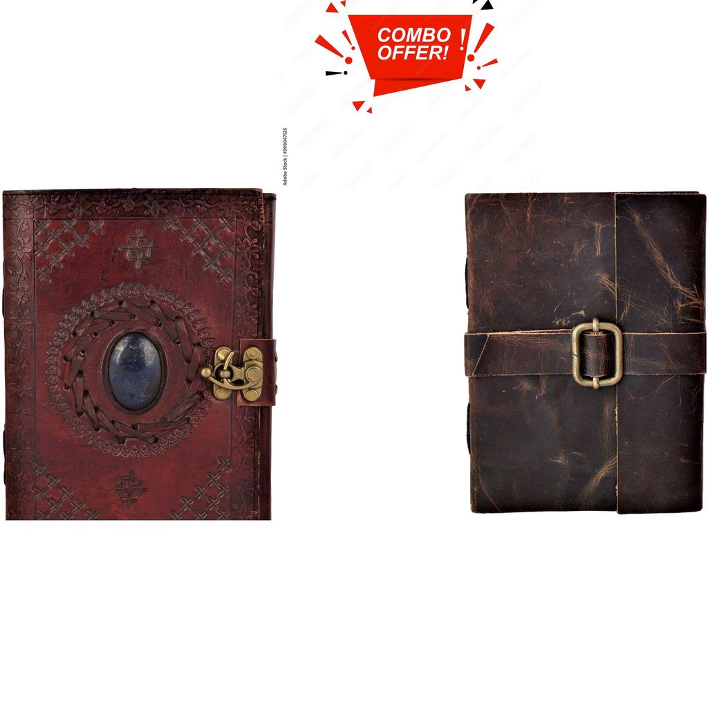 Kombi-Ledertagebuch Vintage-Ledertagebuch für Männer und Frauen Leder-Vintage-Notizbuch zum Schreiben.