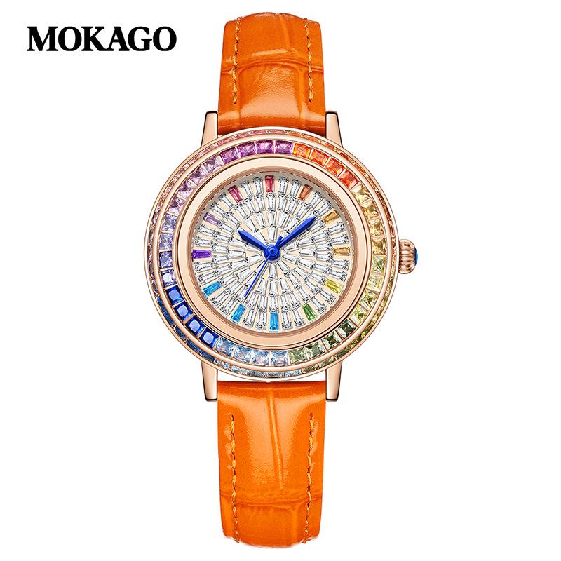 Mokaka Elegant Women s Rhinestone Quartz Watch - Waterproof, Luxurious Design