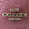 Used COACH Purse F22712 Signature leather Metal red Brown Zip Around