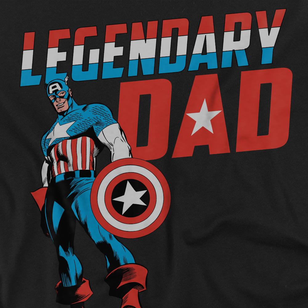 Captain America Unisex Adult Legendary Dad T-Shirt