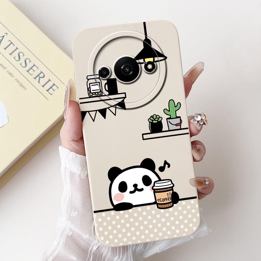 Für Xiaomi Redmi A3 Hülle 2024 Neue Mode Blume Quadratisch Silikon Kameraobjektiv Schutzabdeckung Für Xiaomi Poco C61 RedmiA3 Stoßstange