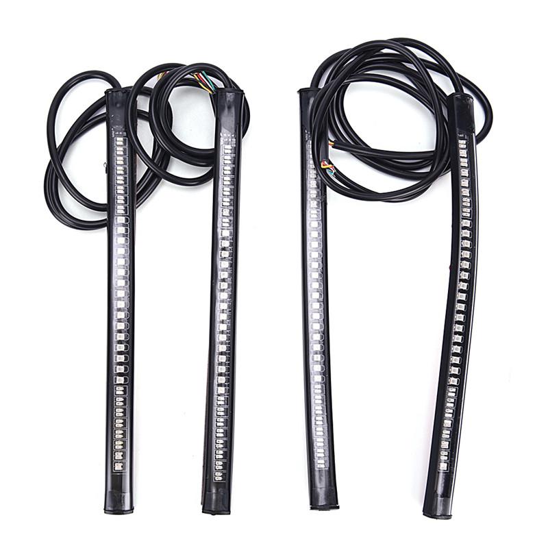 48 Smd Led Motorcycle Motorbike Tail Brake Stop Turn Signal Strip Stop Light