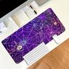 Gothic Purple Spider Web Large Extended Gaming Mouse Pad Non Slip Desk Mat Dark Witchy Heart Pattern Keyboard Desk Mat