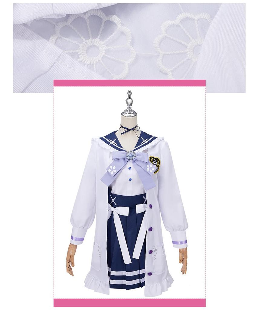 [Milky Time] Hololive Minato Aqua Cosplay Halloween VTuber Virtual Marine Sailor Uniform