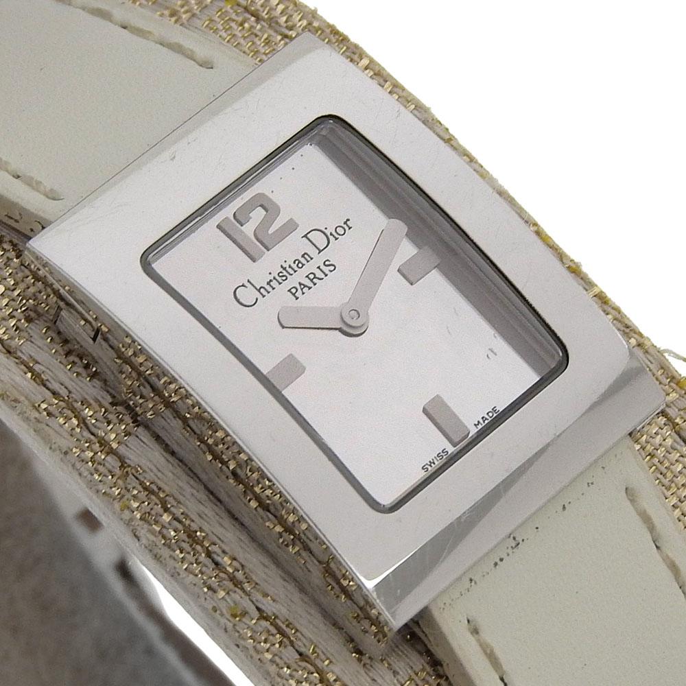 Dior Maris Watches D78-109 SilverDial Stainless Steel/Sima leather Quartz Analog display Women Used