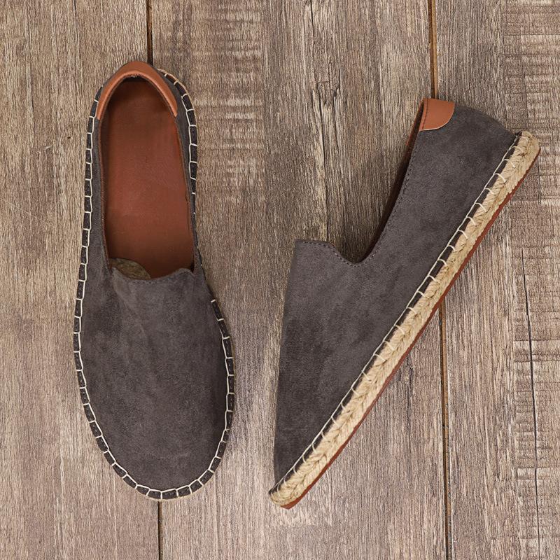 New 2025 Direct Sales Fashion Casual Hemp Sole Shoes Men's and Women's Straw Shoes Fisherman One Pedal Canvas Breathable Lazy Shoes