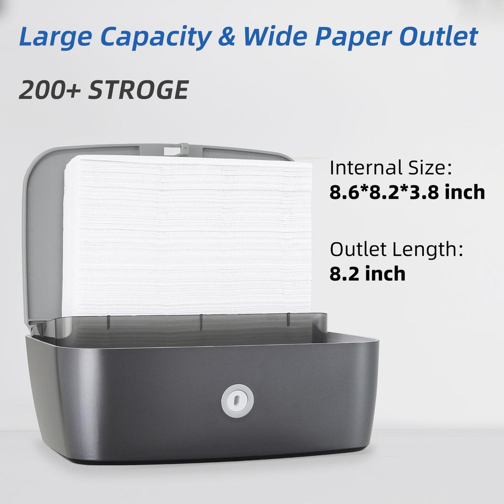 Most Selling Product Bathroom Luxury Wall Mount Waterproof Square Abs Plastic Toilet Tissue Box Holder Paper Towel Dispensers