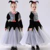 Halloween Clown Kostüm Mädchen Lang Kleid Cosplay Performance Outfit Lustige Bühnenkleidung