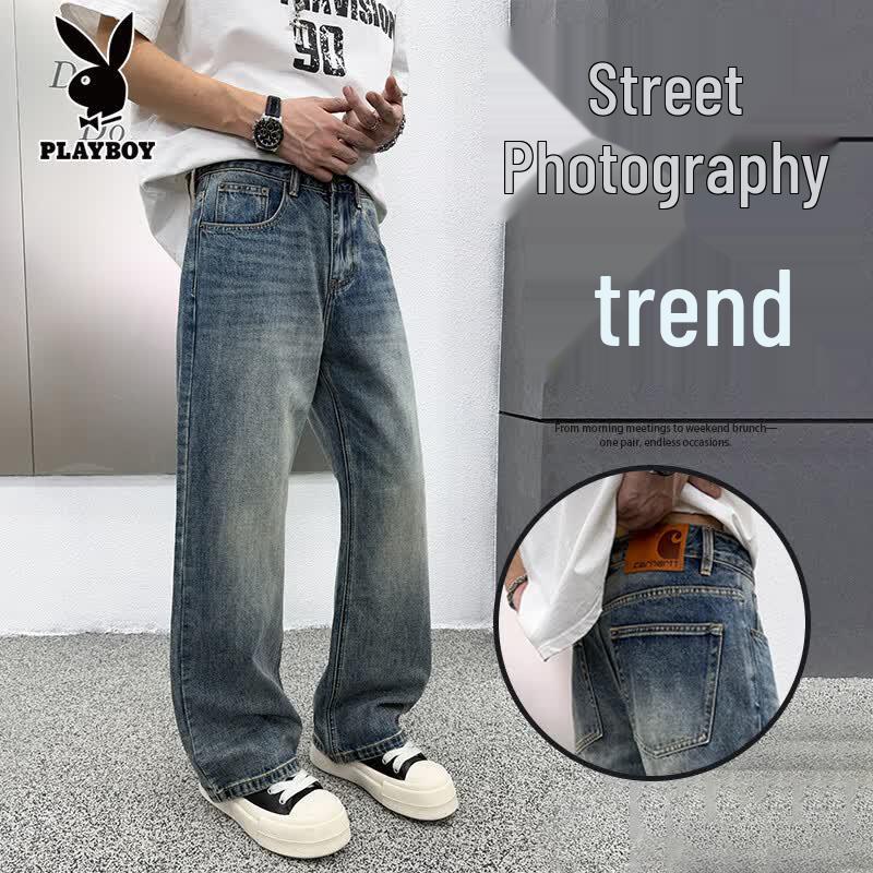 PLAYBOY Men s Loose Straight-Leg Jeans S
