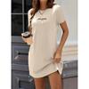 Women's Casual T Shirt Dress Short Sleeve Round Neck Black Dresses Woman Summer Woman Clothing Oversized Y2k Ladies Clothes