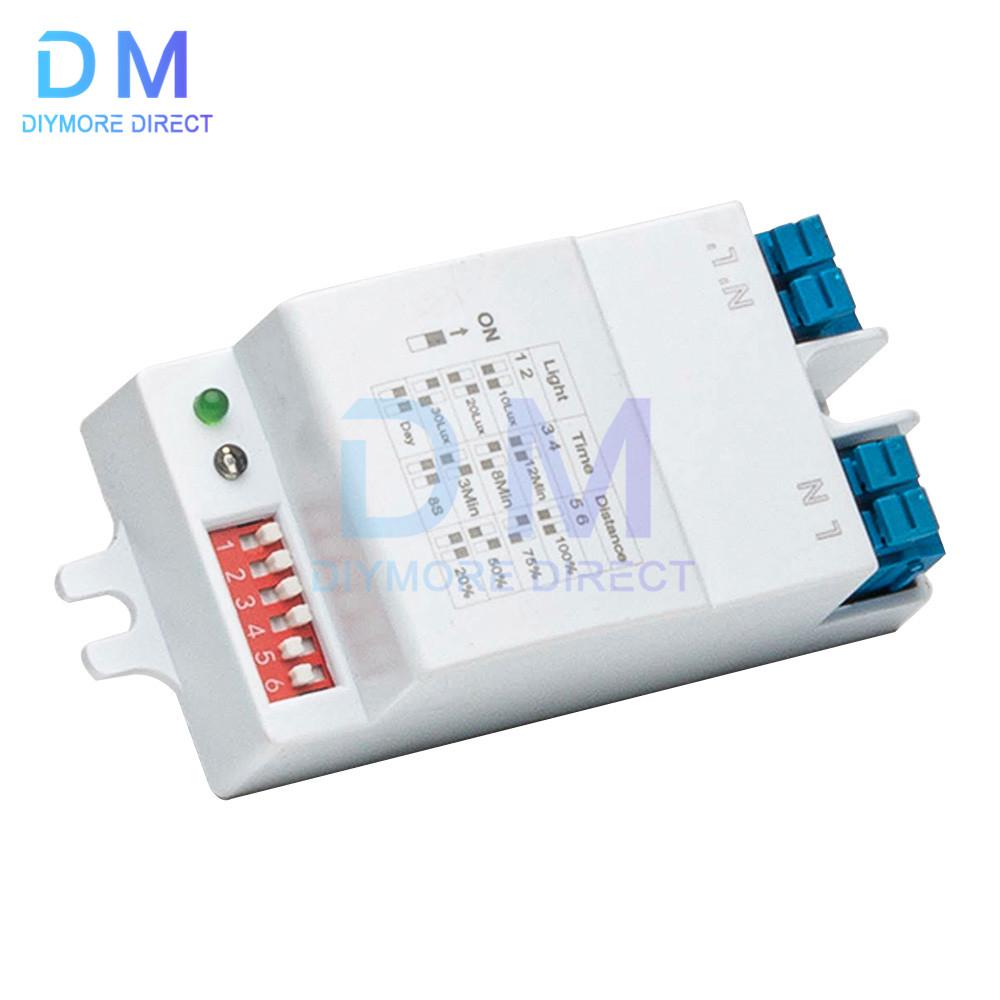 5.8GHz LED Microwave Radar Sensor Light Switch Human Body Motion Induction Sensor Controller Switch AC 220V-240V