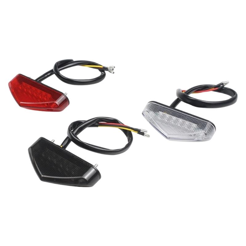 Universal Motorcycle Mudguard Tail Light ABS Triangle Design Enhances Visibility For Night Riding And Complex Road Conditions
