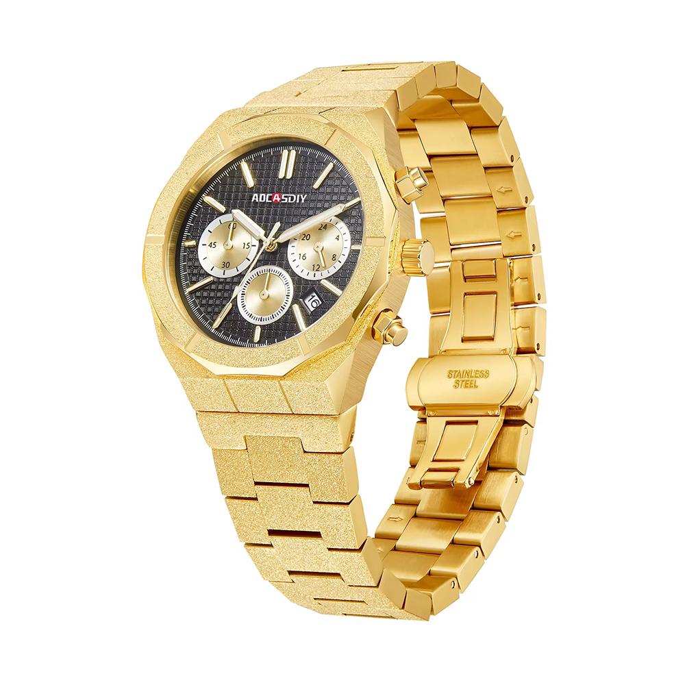 Alloy Quartz Wristwatch Dazzling Brightness New Watch Men Luminous Chronograph Business Waterproof Male Watches with Date