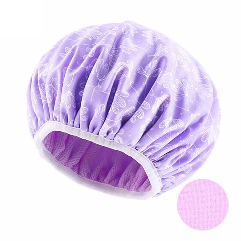 Damski Wodoodporny Kapelusz do Kąpieli Elastyczne Pokrowce na Włosy pod Prysznic Czepki do Kąpieli Czapka Beanie Piękno Trwała Ondulacja Czapka Przeciwpyłowa Czapka na Włosy Akcesoria Łazienkowe