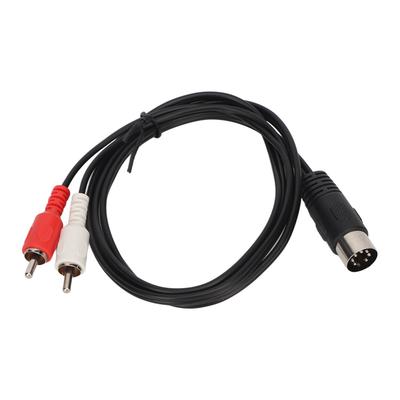 Câble DIN 7PIN Mâle vers 2RCA Mâle Double Blindage Flexion Libre Câble Adaptateur Son 2RCA 3,3 pieds