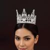 Elegante Königin Diadem Krone Glänzend Prinzessin Strass Diadem Haarschmuck Zubehör