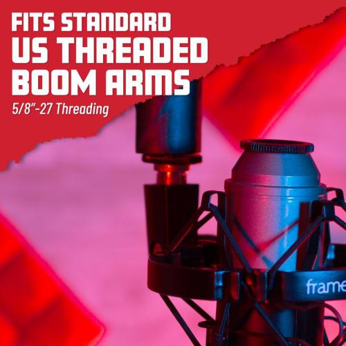 GATOR Frameworks Universal Shock Mount Microphone Holder for Condenser Microphones, 55-60mm Diameter (GMF-MIC-SM5560)