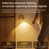 Motion Sensor LED Night Light RGB Rechargeable Wall Lamp Magnetic Spotlight Touch Dimmable Bedroom Bedside Lamps Room Decoration