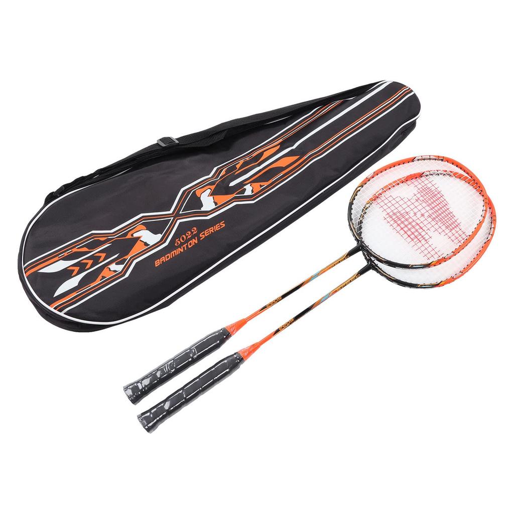 Carbon Alloy Badminton Racket with Storage Bag, Professional Integrated Badminton Shuttlecock for Beginner Student Training