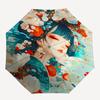 1 Stück Blumen-Fantasy-Regenschirm, Automatisches Öffnen/Schließen, Faltbares Design, Eisenrahmen, Für den Außenbereich, Festivalgeschenk, Geeignet für Fans, Reisen, Alltag