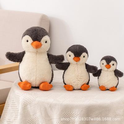 Peluche de pingüino de pelo largo, lindo muñeco de muelle, almohada para dormir, regalo de cumpleaños, muelle gordo, muñeca de trapo, estilo nórdico