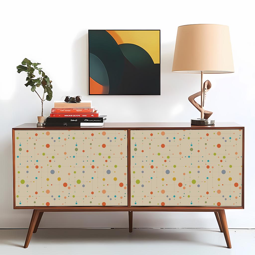 Colorful Dots Contact Paper Peel and Stick Polka Dot Wallpaper Self Adhesive Cabinets Sticker Film for Door Furniture Desk