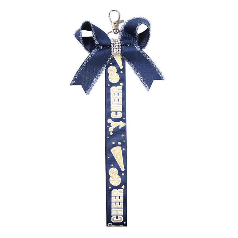 

Творческий персонализированный блестящий брелок с лентой Cheer, цветной брелок Cheer, кулон, украшение для рюкзака, аксессуары, подарки