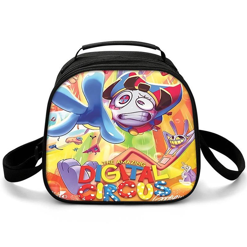 Magic Digital Circus Lunch Bag Student Ice Bag Children'S Meal Box Bag Handheld Shoulder Bag Cartoon Meal Bag