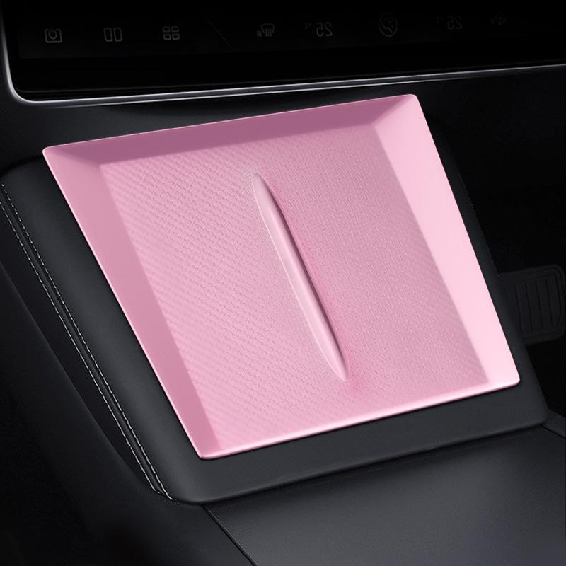 For Tesla Model Y/3  Highland Wireless Charging Silicone Pad Model3 Center Control Storage Box Armrest Box Bottom Non-slip Mat