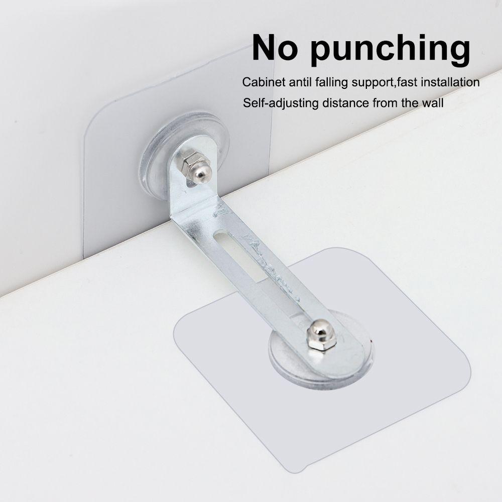 Adhesive Punch-free Furniture Anti-falling Fixture Furniture Wall Anchors TV Cabinet Fixed Prevent Dumping Device