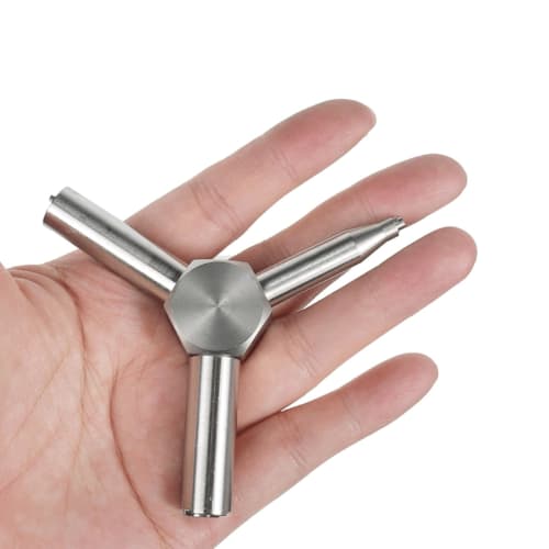 Bookwarm Valve Wrench (Stainless Steel) for Gas Magazines, Universal Triangle Wrench Force Magazine Charging Tool, Easy To Use, Compact (Black)