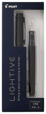 Pilot Light Fountain Medium Matte PFLT1MBM Pen, Nib, Black,