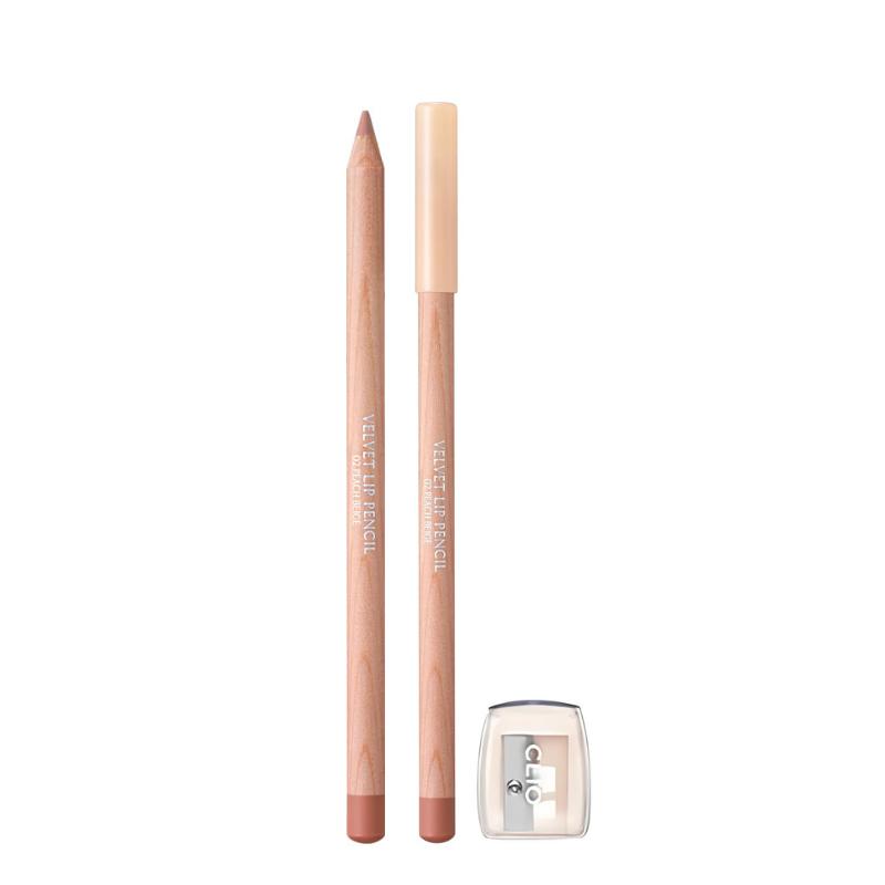 Velvet Lip Pencil with Sharpener (2 colors) 02 Peach Beige