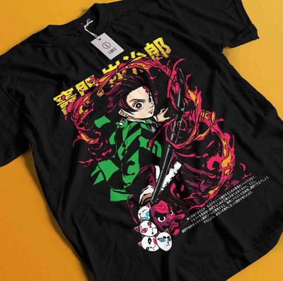 Demon Slayer marškinėliai Tanjiro marškinėliai Zenitsu marškinėliai Muzan Doma marškinėliai Inosuke Nezuko
