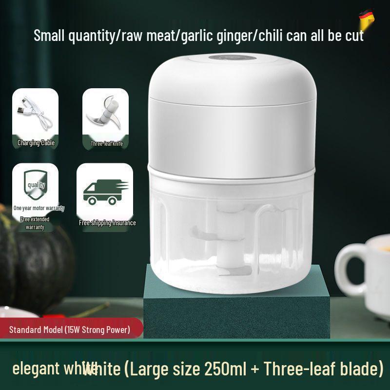 Electric Garlic Press & Chopper: Auto Minced Garlic & Meat Grinder