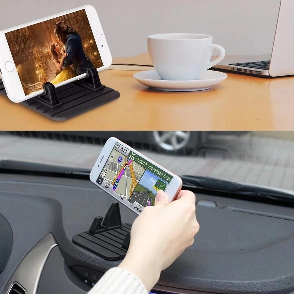 Silikon Anti-Rutsch-Matte Auto Armaturenbrett Halter Universell Schreibtisch Handy Ständer Halterung für iPhone Samsung Xiaomi im Auto GPS Halter