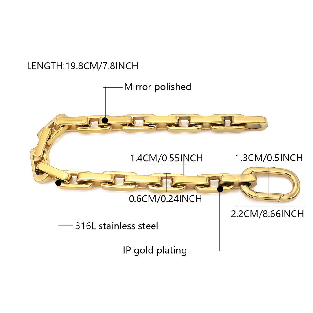 2026 New Design Waterproof Steel Necklace Hip Hop Chain Link Necklace Gold Plated Unisex Bracelet Sets Fine Jewelry Necklaces
