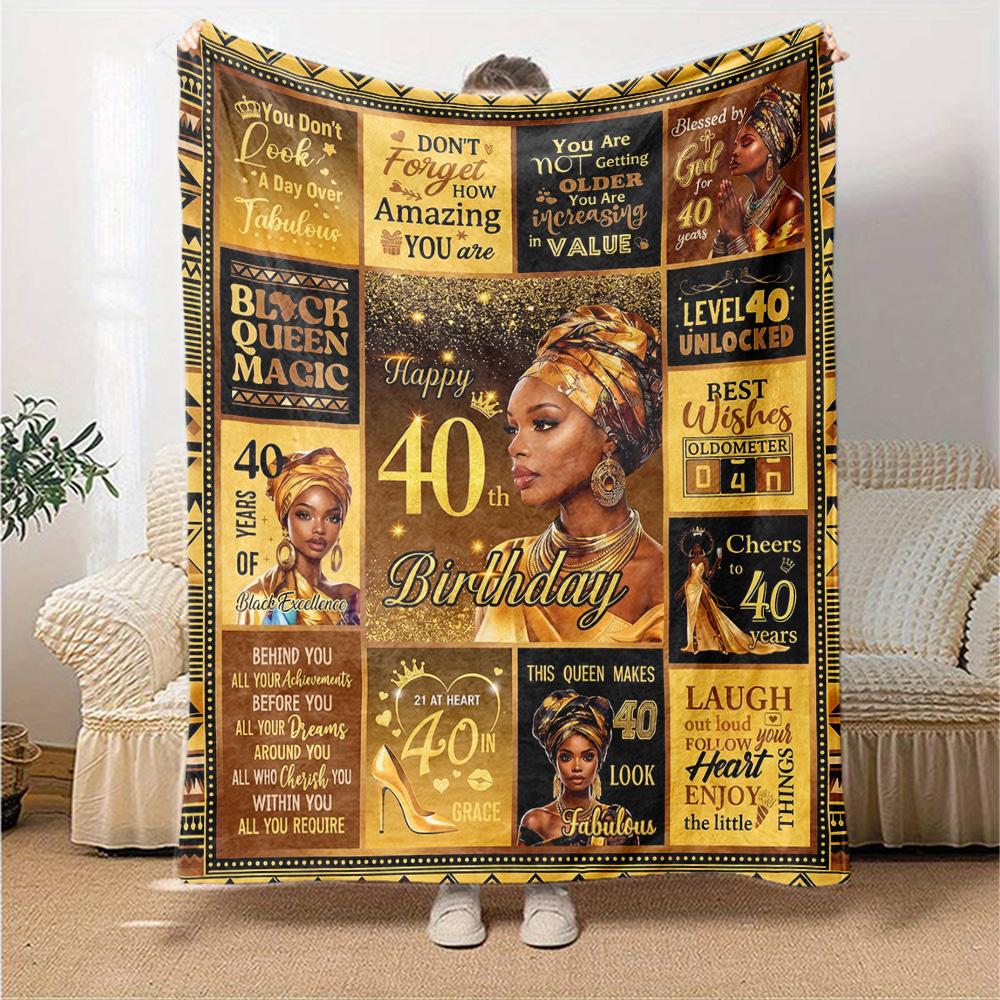 Celebrate your 40th birthday with blankets in various styles and made of comfortable materials for All Occasions Modern Suitable Relatives Y38