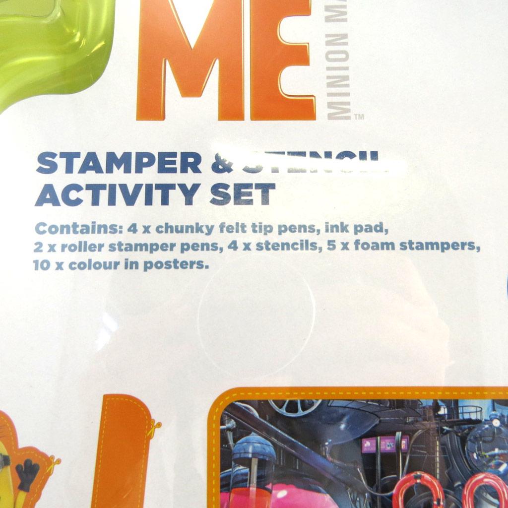 Minions [M8323] - Set papeterie tampons + feutres . . . 'Minions' bleu jaune (25 pièces)