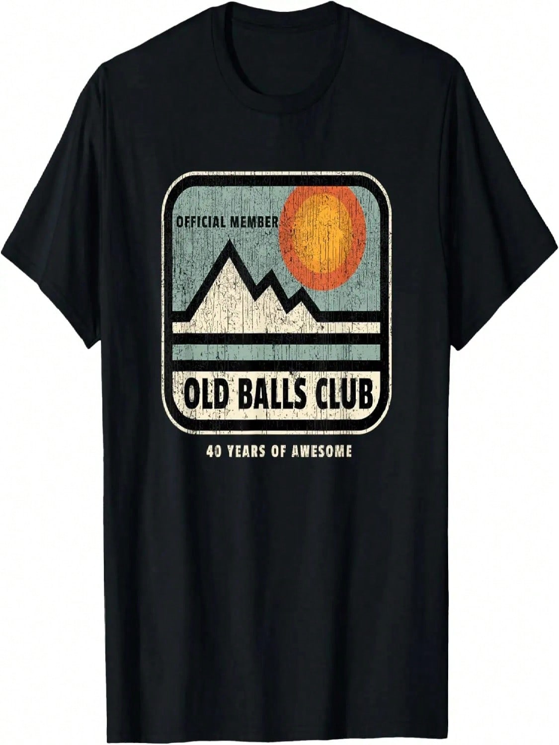 Vintage 40th Birthday Old Balls Club 40 Years Of Awesome T-Shirt S разноцветный