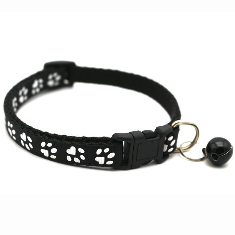 Dog Collar Pet Patch Collar Single Paw Print Bell Collar Cat Buckle Collar Kitten Collar Supply Chain